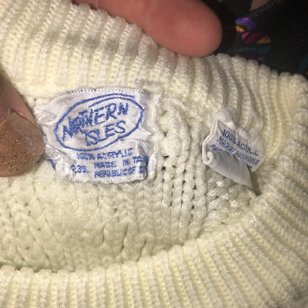 Vintage Northern Isle Cable Knit Sweater Small - Picture 4 of 5